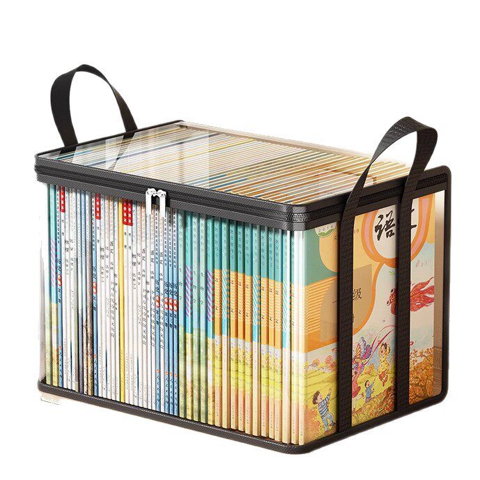 Transparent Visible Thickened Student Home Book Storage Box Storage Box Large Capacity Storage Waterproof Storage Box