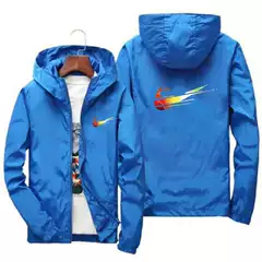 Cross-border jacket men's spring and autumn fashion loose cardigan zipper jacket fashion brand casual all-match hooded jacket