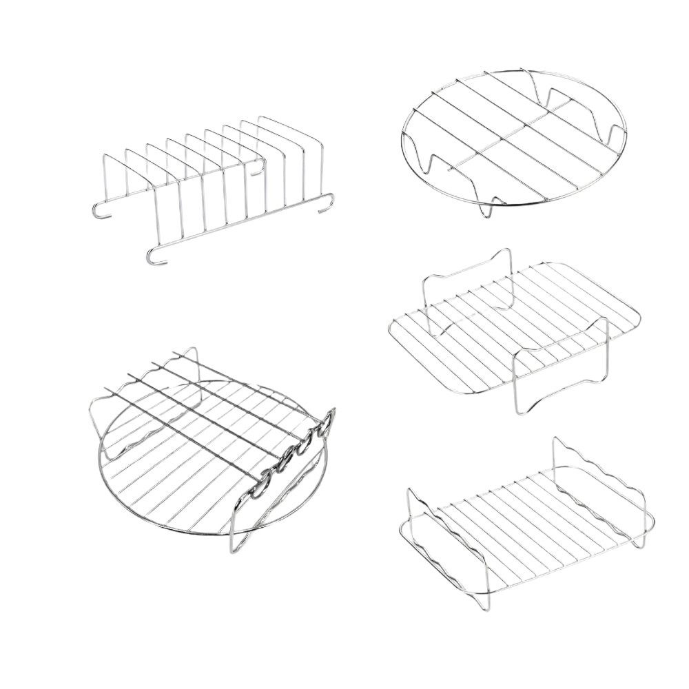 Air fryer barbecue rack 304 stainless steel vertical kebab rack dehydrating rack barbecue stand toast bread rack