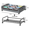 Amazon home storage under-bed storage box with wheels 43 liters large capacity under-bed storage rack wholesale