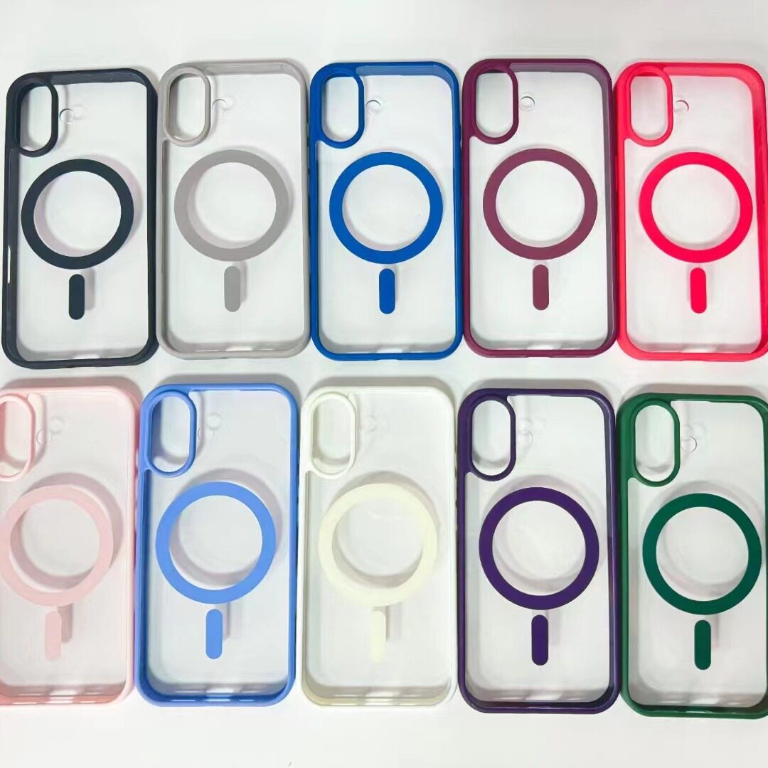New Model Suitable for Apple 16Promax Skin-Feel Magnetic Phone Case Tpu Protective Cover 17 Acrylic