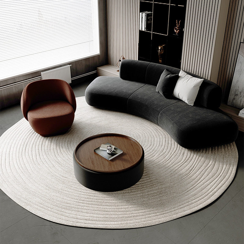厂家定制现代风弧形沙发民宿酒店洽谈沙发服装店办公室会客厅沙发