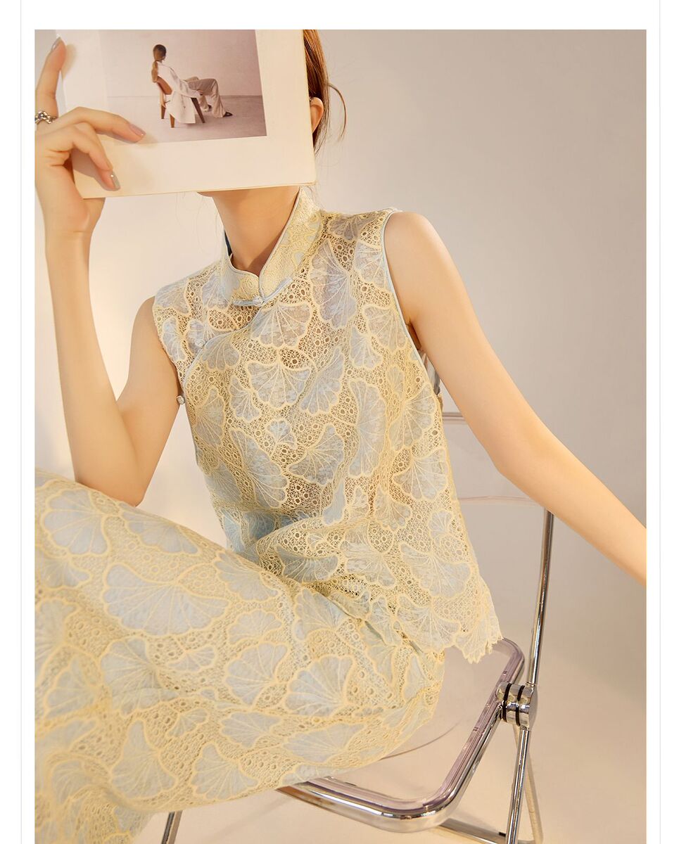 Set áo vest không tay thêu hoa kèm chân váy midi dài hai mảnh — Váy Midi Xanh Nước Biển (Giao Hàng Ngay), Váy Midi Xanh Nước Mây (Giao hàng trong 7 ngày), Áo Vest Xanh Nước Biển (Giao Hàng Ngay), Áo Vest Xanh Nước Biển Cloud (Giao hàng trong 7 ngày)