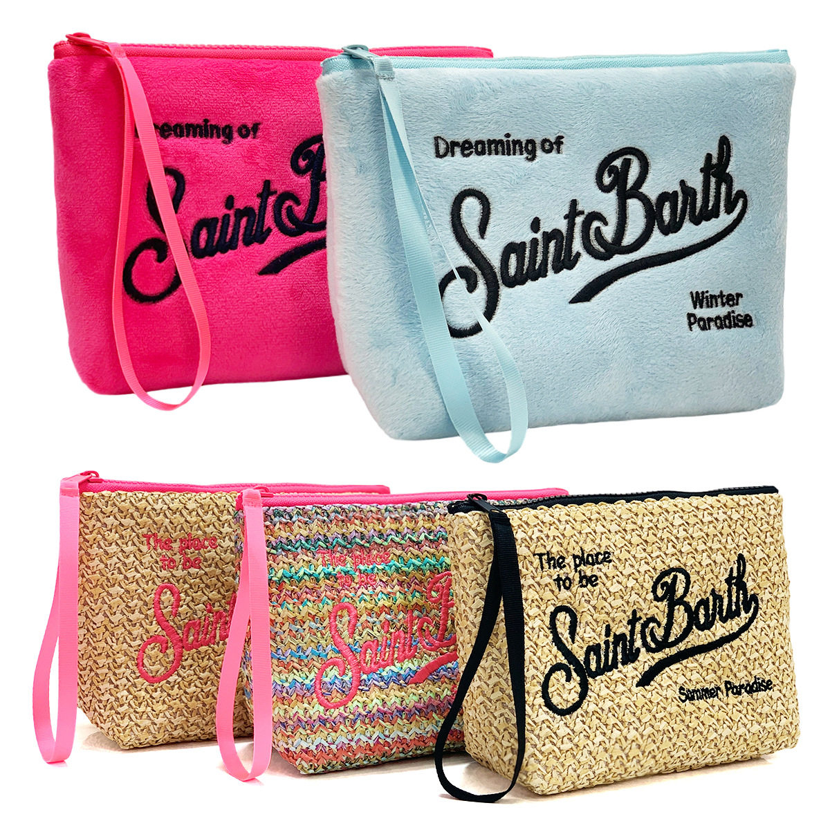 Amazon solid color cosmetic bag printed diving material waterproof large capacity makeup storage bag daily soft bag wash bag