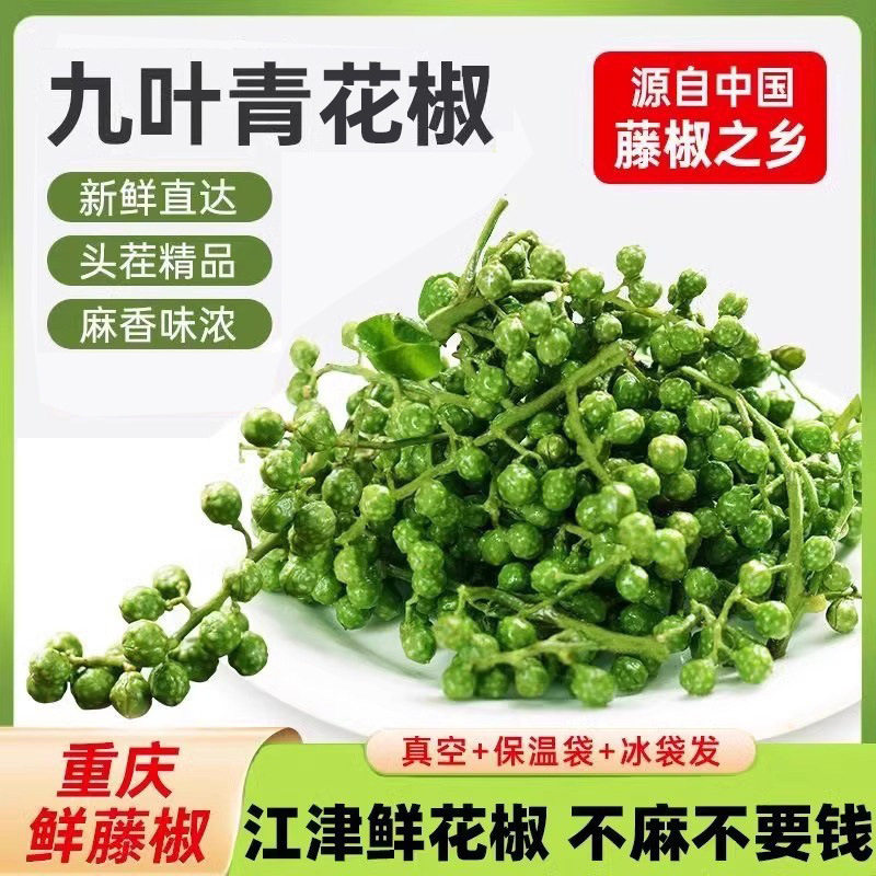 Green pepper fresh 350g Chongqing Jiangjin fresh rattan pepper Sichuan specialty picked fresh hemp pepper frozen fresh pepper