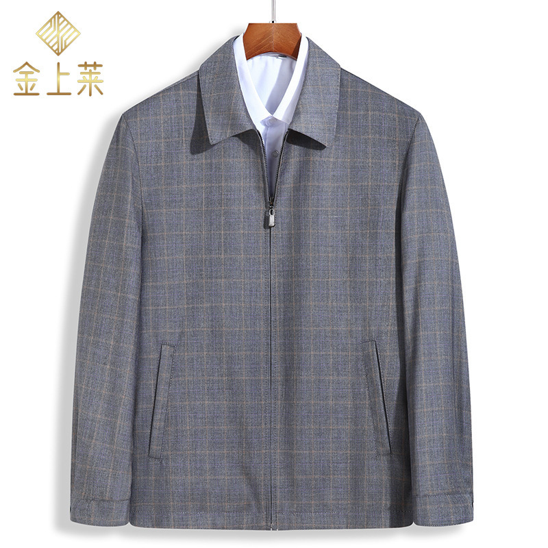 Chỉ Size 175 Sale Sốc: Áo Khoác Nam Sutdai Kẻ Caro Hàng Mùa Xuân Thu Đông Trung Niên Kẻ Caro Kín Cổ Thời Trang Nam Chất Liệu G04 Sản Phẩm Mới, (Miễn Phí Vận Chuyển Toàn Quốc).