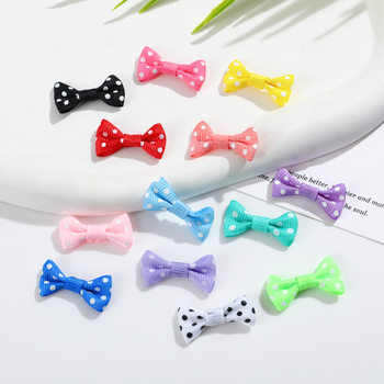 2.8cm printing point rib with bow jewelry accessories clothing accessories handmade diy toy doll decoration wholesale
