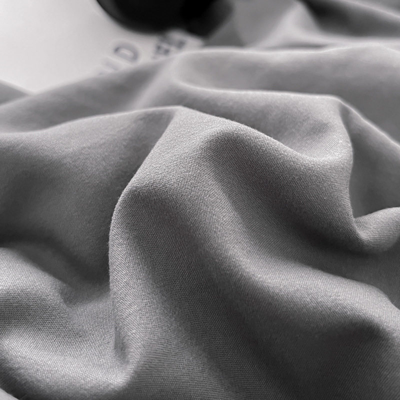 Category a Mother and Baby Bed Four-Piece Ins Style Pure Color Washed Cotton Quilt Cover Bed Sheetss and Fitted Bed Sheetss Student Dormitory Three-Piece Set