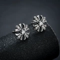 X881-a (white diamond cross earrings) pair