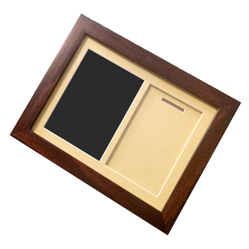 8inch Medal Photo Frame Ps Foam Retro Marathon Badge Gold Coin Storage Frame Brooch Metal Display Gift Photo