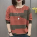 Red crew neck sweater