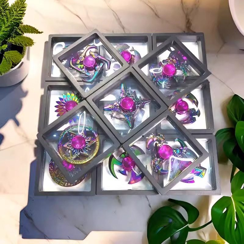 [100] finger gyro metal fingertip gyro colorful zinc alloy finger rotation decompression artifact decompression