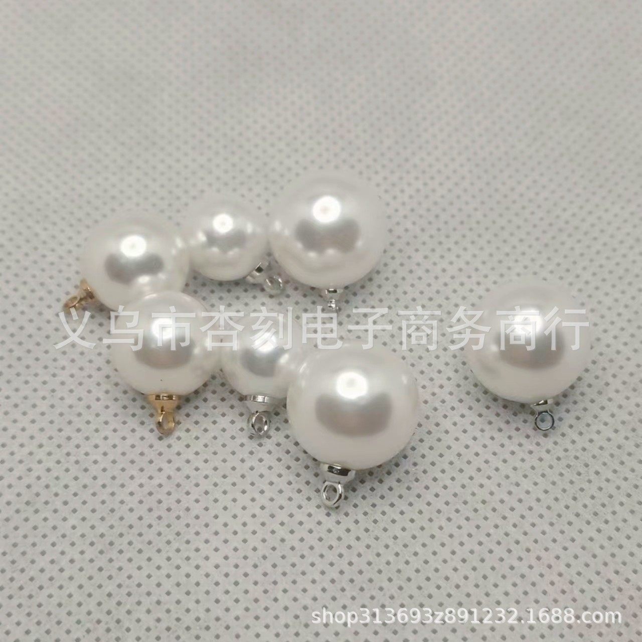 Bright imitation pearl bead pendant diy handmade material fashion earrings necklace jewelry accessories Pearl sheep eye hanging