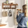 Wall Rack Combination Wall-Mounted Entrance Door Key Coat Rack Retro Wall Decoration Solid Wood Suspension Rack