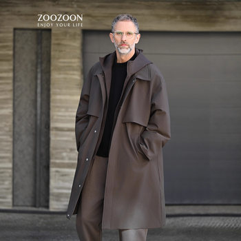 Authentic Lightweight Warm down Jacket for Men 2025 New Winter Mid-Length Fashionable High-End Hooded Jacket