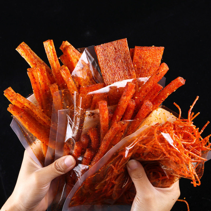 Snacks, Hunan Specialty Spicy Snacks, Casual Internet Celebrity Spicy Strips, Popular Big Knife Meat Spicy Slices, Vegetarian Spicy Shreds