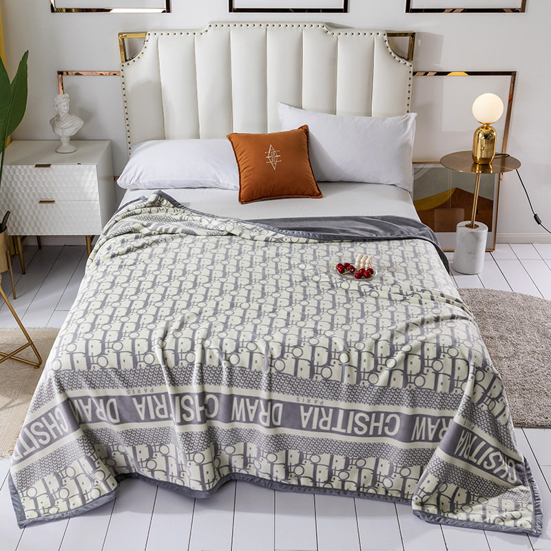 Milk velvet quilt cover single piece double-sided mink velvet winter thickened fleece-lined flannel blanket double plush quilt cover single person