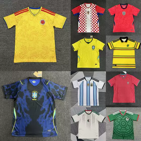 Wholesale of World Cup national team football jerseys for Brazil, Argentina, Mexico, Germany, Spain, England, and Thailand fans