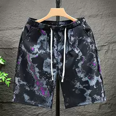 Chinese Style New Arrival Painted Shorts Men's Summer Distinctive Floral Beach Pants Fashionable Printed Casual Shorts