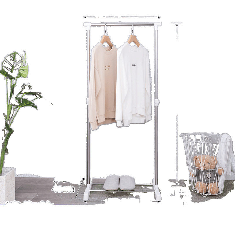 Indoor Retractable Clothes Drying Rack Floor-Standing Mobile Single-Pole Small Foldableing Cooling Hanging Simple Clothes Rod for Home Use Yang Chengjunri