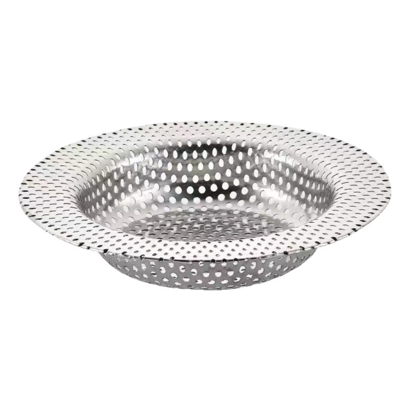Kitchen Stainless Steel Sink Filter Net, Anti-Clogging Net for Bathroom Drain, Fully Perforated Filter Net for Cross-Border Use