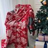 Nordic Knitted Christmas Blanket Decorative Blanket Living Room Sofa Blanket Cover Blanket Blanket Winter Thickened Blanket Bedding