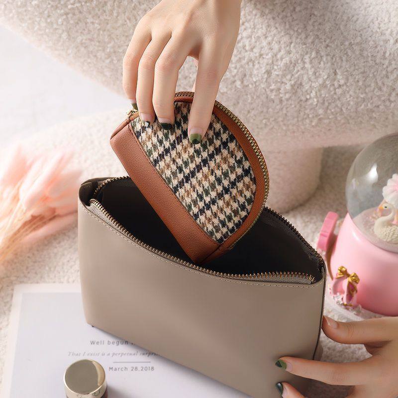 Coin Purse Women's Mini Cute Key Bag Card Bag Fabric Canvas Headphone Storage Small Bag Student Bag Wallet