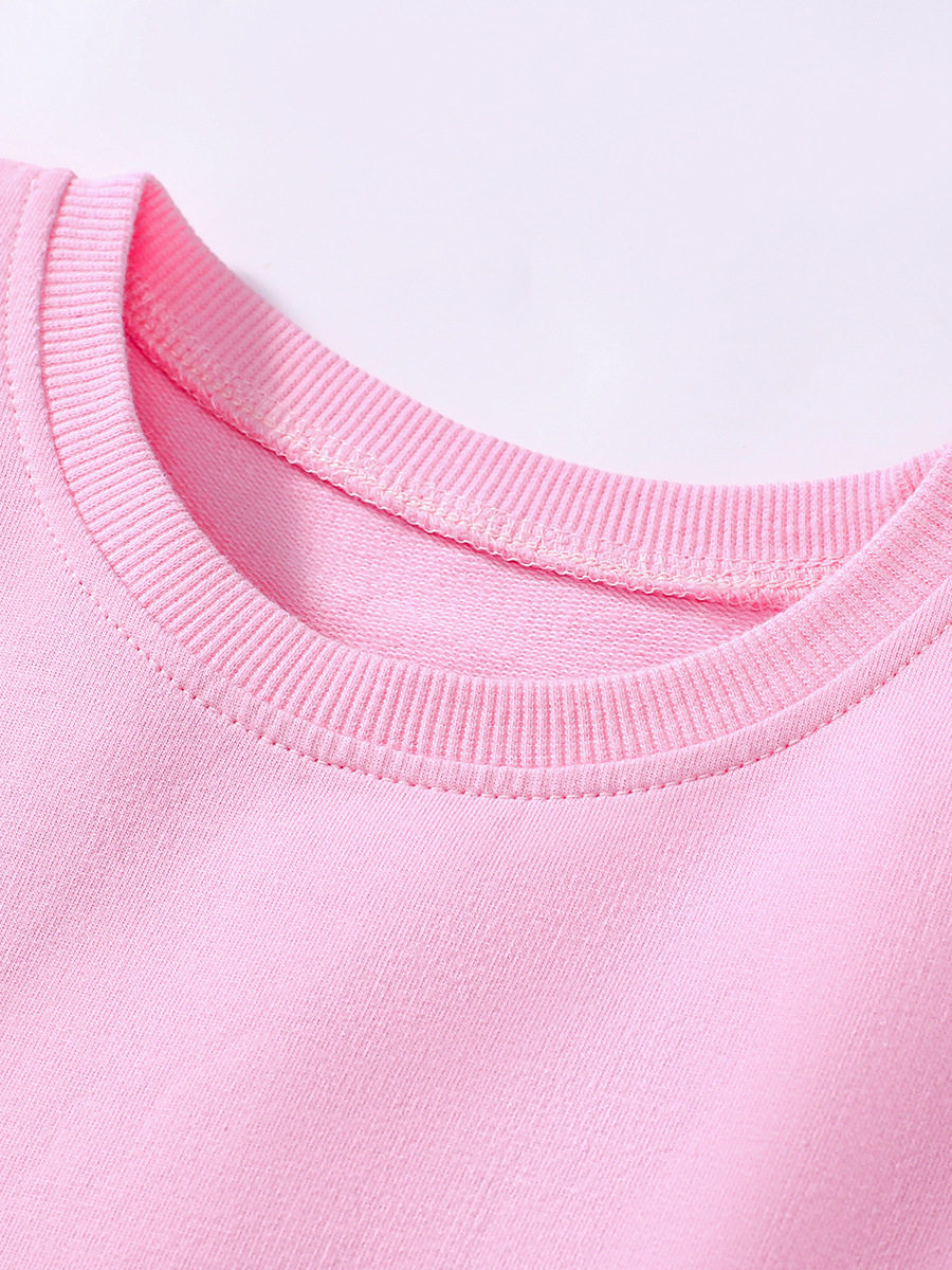 Kids' Summer Short-Sleeve Cartoon Dress, Cute Cotton Girls' Dress