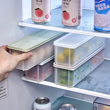 Transparent Refrigerator Storage Box for Home Kitchen Noodles, Special Plastic Storage Box for Freezing and Preserving, Rectangular Fresh-Keeping Box