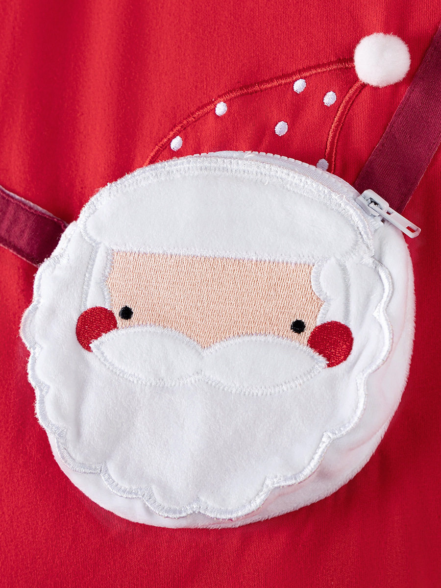 Christmas Style Girls' Dress, Long-sleeve Cotton Kids' Dress for Autumn