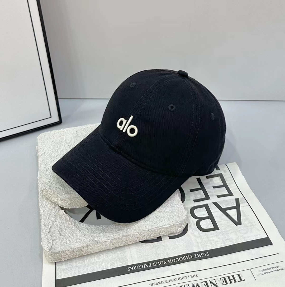 2025 New Letter Embroidered Baseball Cap with Widened Brim to Show Face, Small Women's Casual Deep-Top Peaked Cap for Men with Large Head Circumference