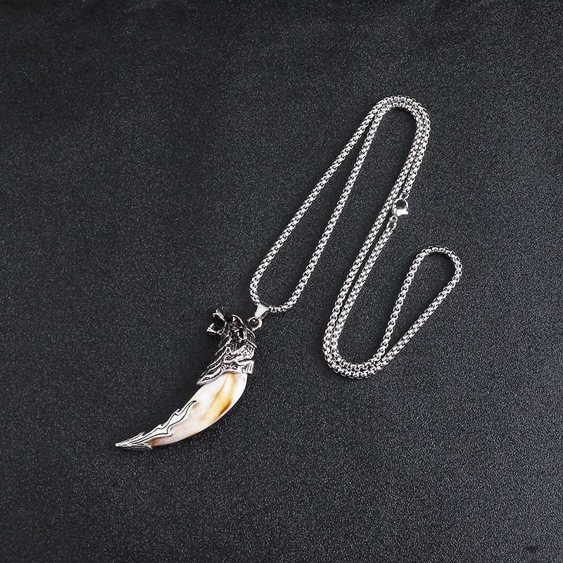 Men's Jewelry Necklace Pendant Personalized Spike Pendant Hip-Hop Student Hanging Long Sweater Chain Retro Accessories Trendy