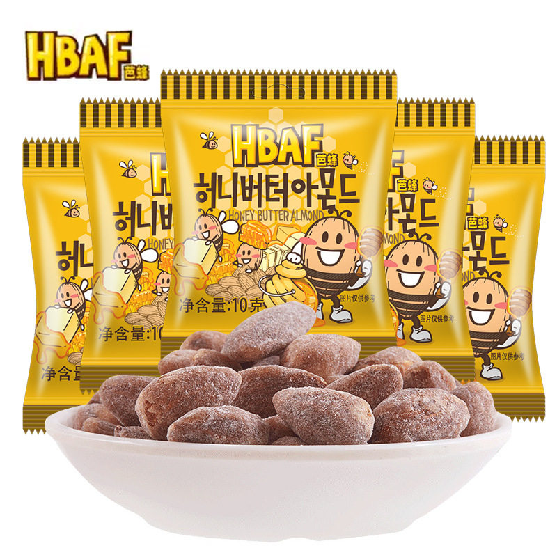 Honey Butter Almonds 10g*2 Packs Tom's Farm Almond Nuts Snack Badam Korean