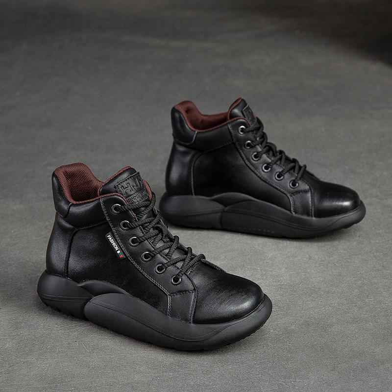 (Mới) Mã B2760 Giá 2100K: Giày Boot Cổ Thấp Nữ Jiaime Hàng Mùa Xuân Thu Đông Phục Cổ Cổ Điển Đế Cao Giày Dép Nữ Chất Liệu Da Bò G05 Sản Phẩm Mới, (Miễn Phí Vận Chuyển Toàn Quốc).
