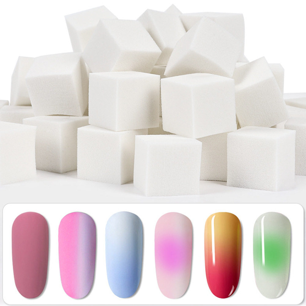 Cross-border Mini Nail Art Bean Curd Block Pat Cotton Snub Dye Gradient Blush Armor Not Sat Hand Multi-sided Sponge Nail Art Tool