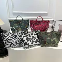 Spice Girls Large Capacity PVC Fashion Simple Niche Leopard Tote Bag 2025 New Cross-border All-match Autumn and Winter Collocation