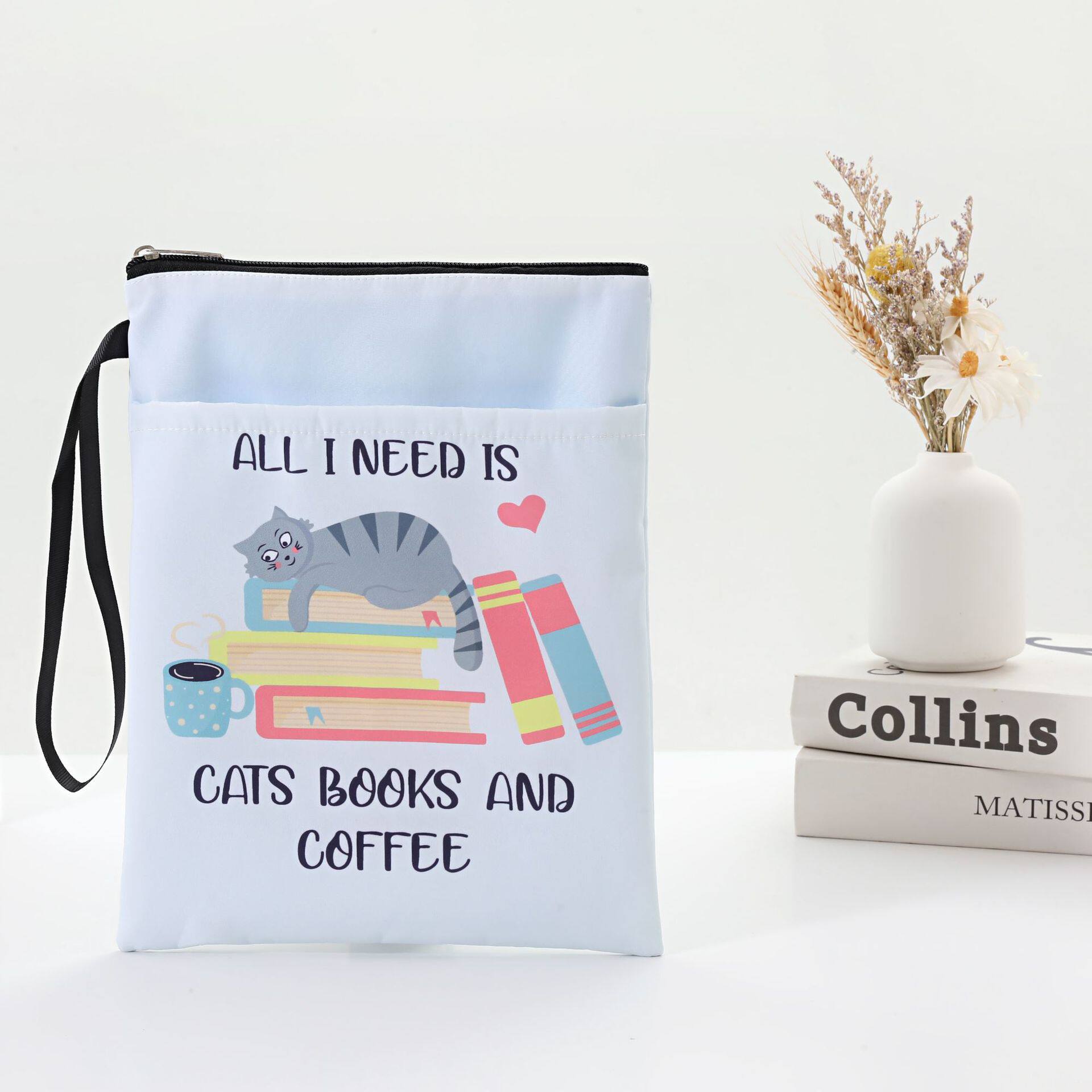 Ready-Made Glasses Bag, Book Bag, Book Bag, Mini Notebook, Convenient Bag, Printed Cartoon Tutoring Bag, Multi-Card Bag