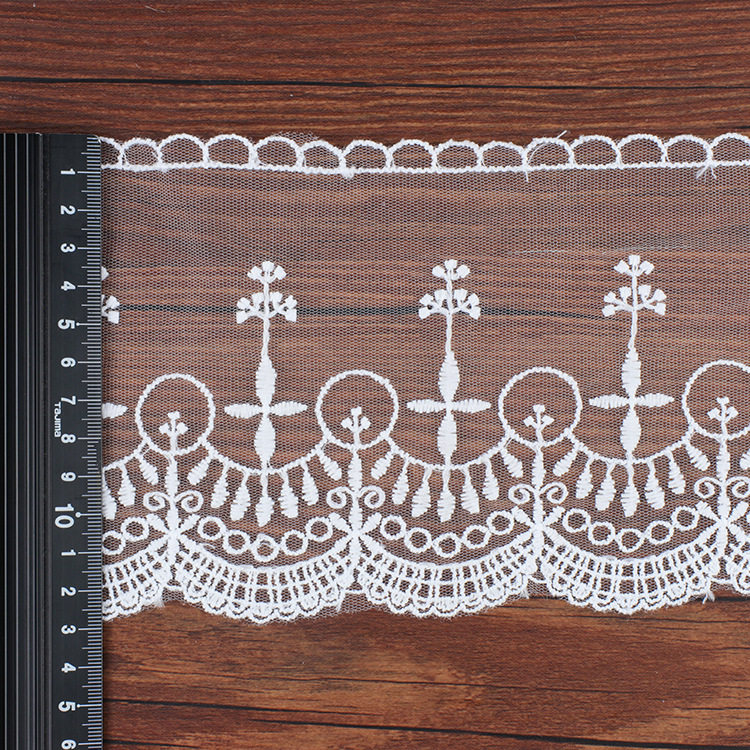 White lace water soluble milk silk lace woven embroidered mesh Lolita wedding dress skirt clothing accessories