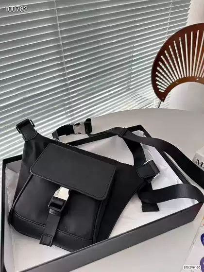 Street Fashion Patchwork Leather Waist Bag Retro Parachute Motorcycle Bag Crossbody Bag P New Waterproof Nylon Cloth Shoulder Bag