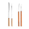 Stainless steel knife and fork outdoor barbecue knife and fork suit wooden handle meat knife lamb leg knife and fork barbecue fork steak knife barbecue fork
