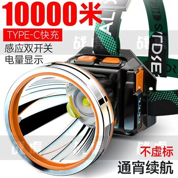 2025 New Headlamp Ultra-Long Battery Life Head-Mounted Outdoor Lighting Miner's Lamp Fishing Special Strong Light Flashlight