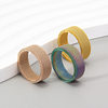 2026 Amazon Plaid Mesh Ring 8mm Titanium Steel High-Quality Unisex Simple Transformable Multi-Color Mesh Ring