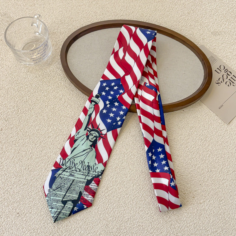 自由の女神赤と青のネクタイ - 約152cm