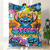 Cross-Border Foreign Trade Lilo and Stitch Flannel Blanket Cartoon Stitch Sofa Blanket Nap Blanket