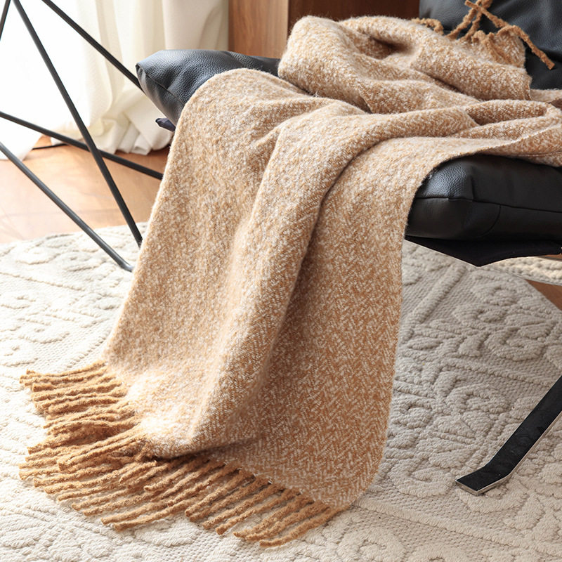 Cross-border New American Sofa Casual Blanket Shawl European and American Amazon throw Soft Dress Model Room Decorative Blanket