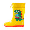 Children 1-16 Years Old High-Top Rain Boots Dinosaur Cartoon Water Boots Non-Slip Soft Bottom Waterproof Shoes Boys and Girls Toddler Rubber Shoes