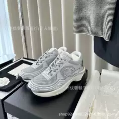 High-End Low-Top Silver Dad Shoes 2026 Spring Fashion Style Thick-Soled Height-Increasing Retro Sports Outdoor Women's Shoes