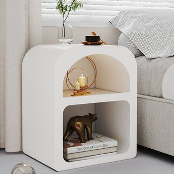 Bedside Table, Light Luxury, High-End, Simple Storage Cabinet, Small Household Ultra-Narrow Bedroom Side Cabinet, Cream Style Bedside Table