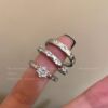 Korean Style Explosive Exquisite Simple Zircon Ring Women's Opening Adjustable Dieting Finger Ring Light Luxury Niche Simple Ring Ring Ring