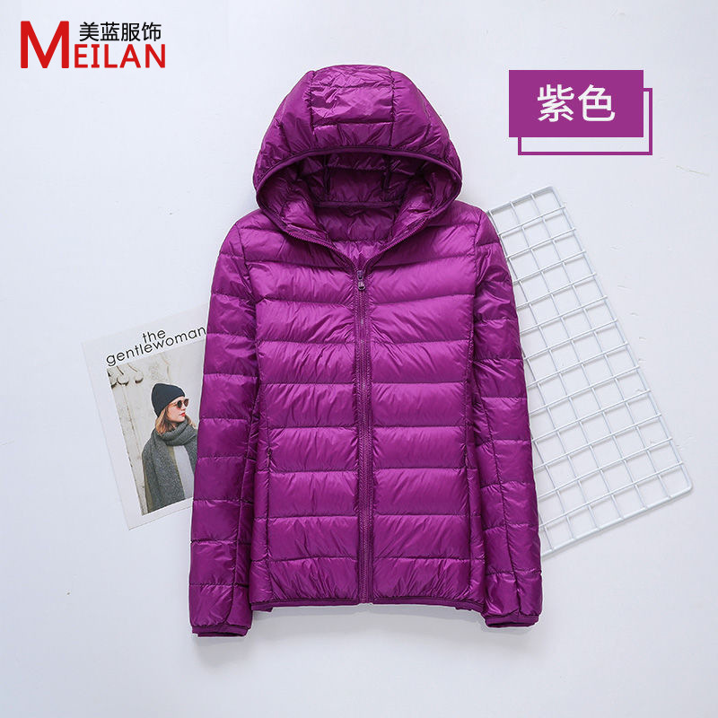 羽绒服女士2025新款短款轻薄加厚保暖修身韩版白鸭绒时尚外套批发